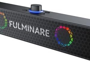 FULMINARE Bluetooth Speaker with 26W HD Sound, Portable Speaker Up to 30H Playtime, AUX&TF-Card&USB Input, LED Lights, Speakers Bluetooth 5.3 Wireless for Home/Party/Outdoor, (Black)