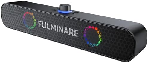 FULMINARE Bluetooth Speaker with 26W HD Sound, Portable Speaker Up to 30H Playtime, AUX&TF-Card&USB Input, LED Lights, Speakers Bluetooth 5.3 Wireless for Home/Party/Outdoor, (Black)