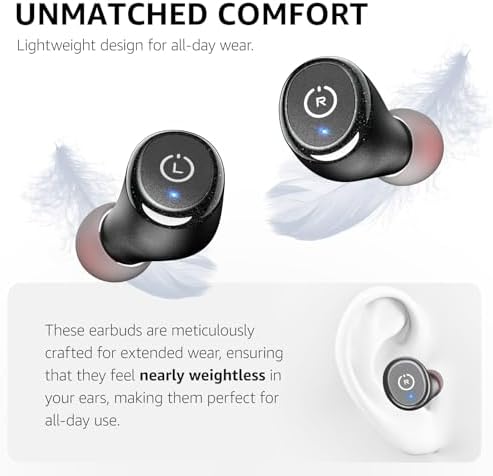 TOZO T10 Wireless Earbuds Bluetooth 5.3 Headphones, App Customize EQ, Ergonomic Design, 55H Playtime, Wireless Charging Case, IPX8 Waterproof Sound in-Ear Headset, 2025 New Version - Image 4